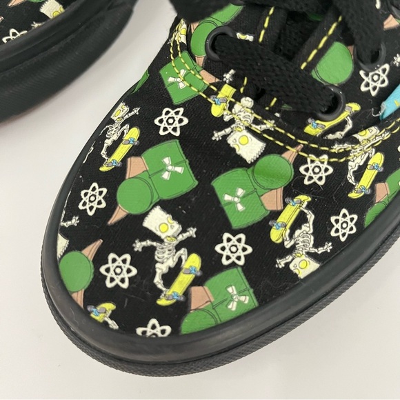 Vans X Simpsons YOUTH 4 Authentic Glow 0563 Bart black lace up - Picture 3 of 9